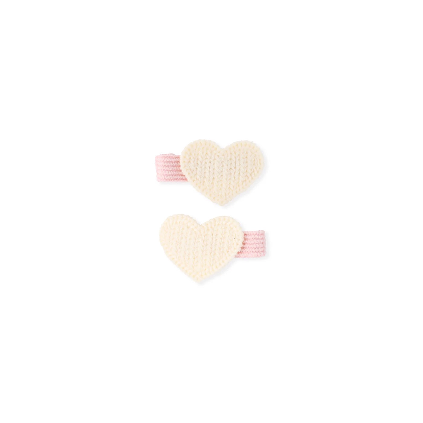 Heart Clip Set | Pink & Cream
