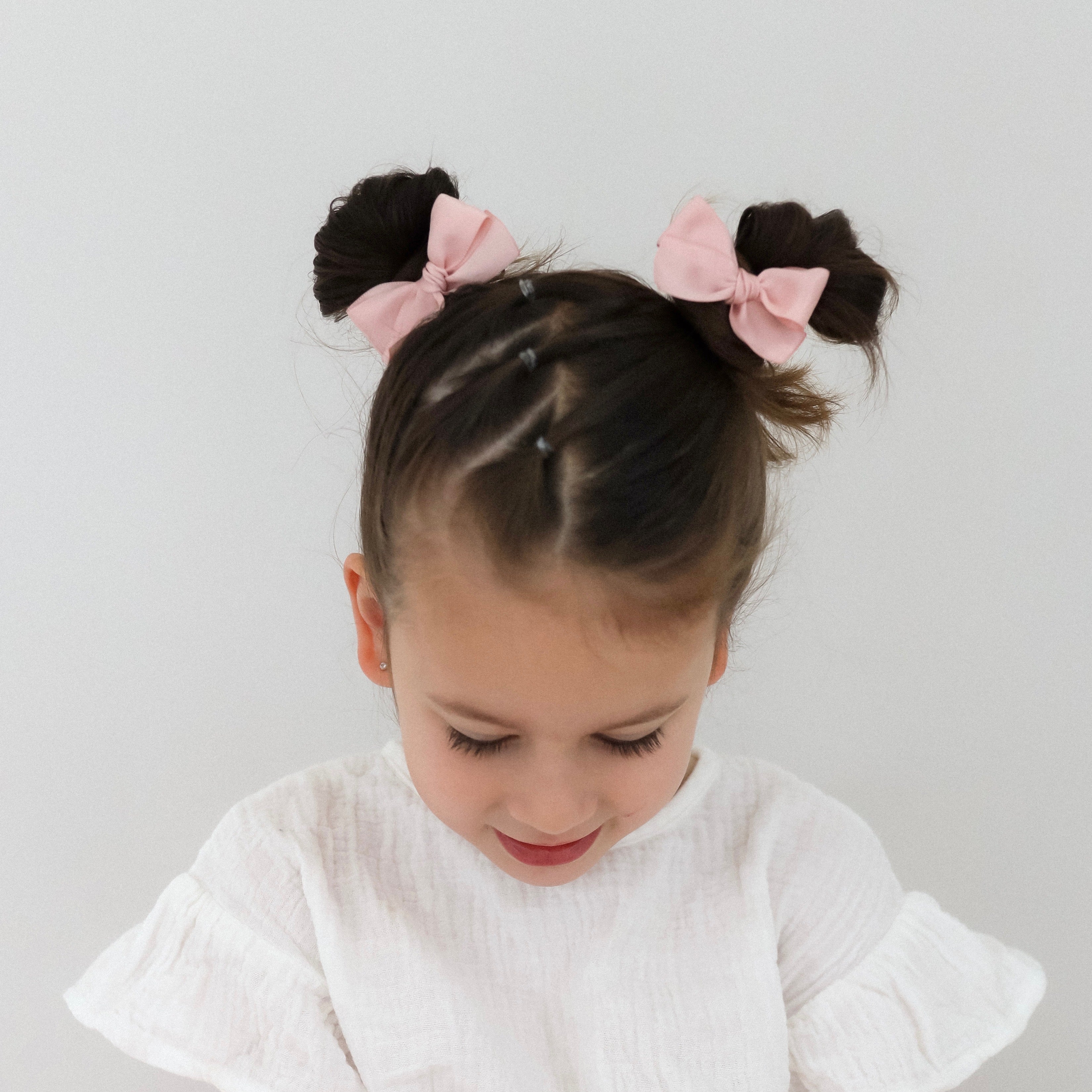 Satin Pigtail Set | Pink Champagne