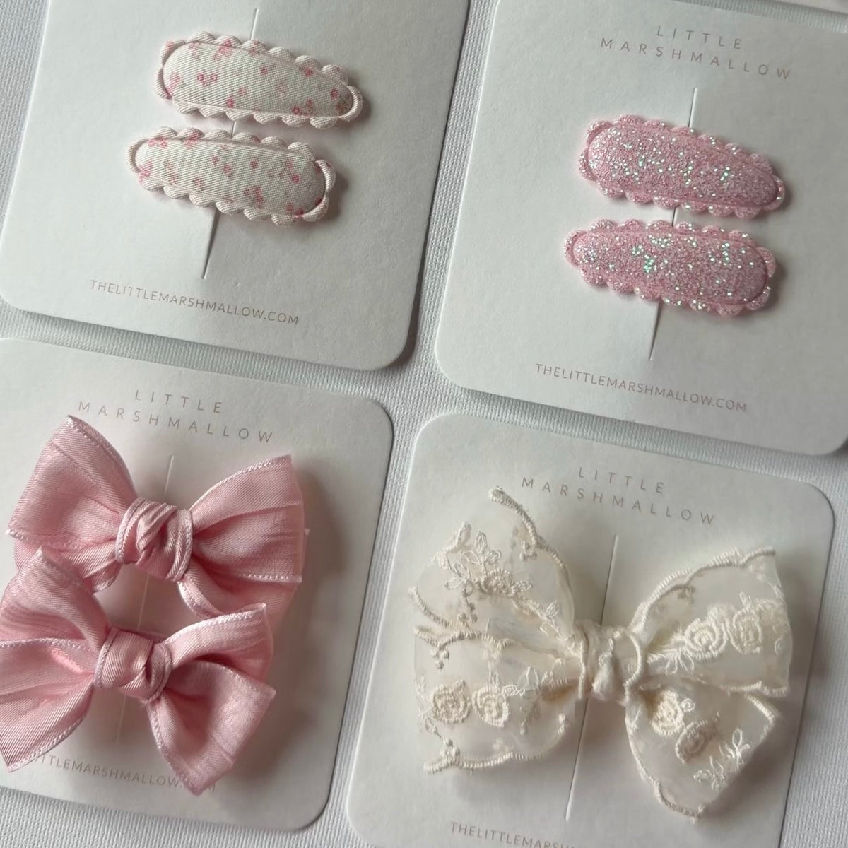 Dainty Snap Clips | Pink Sparkle