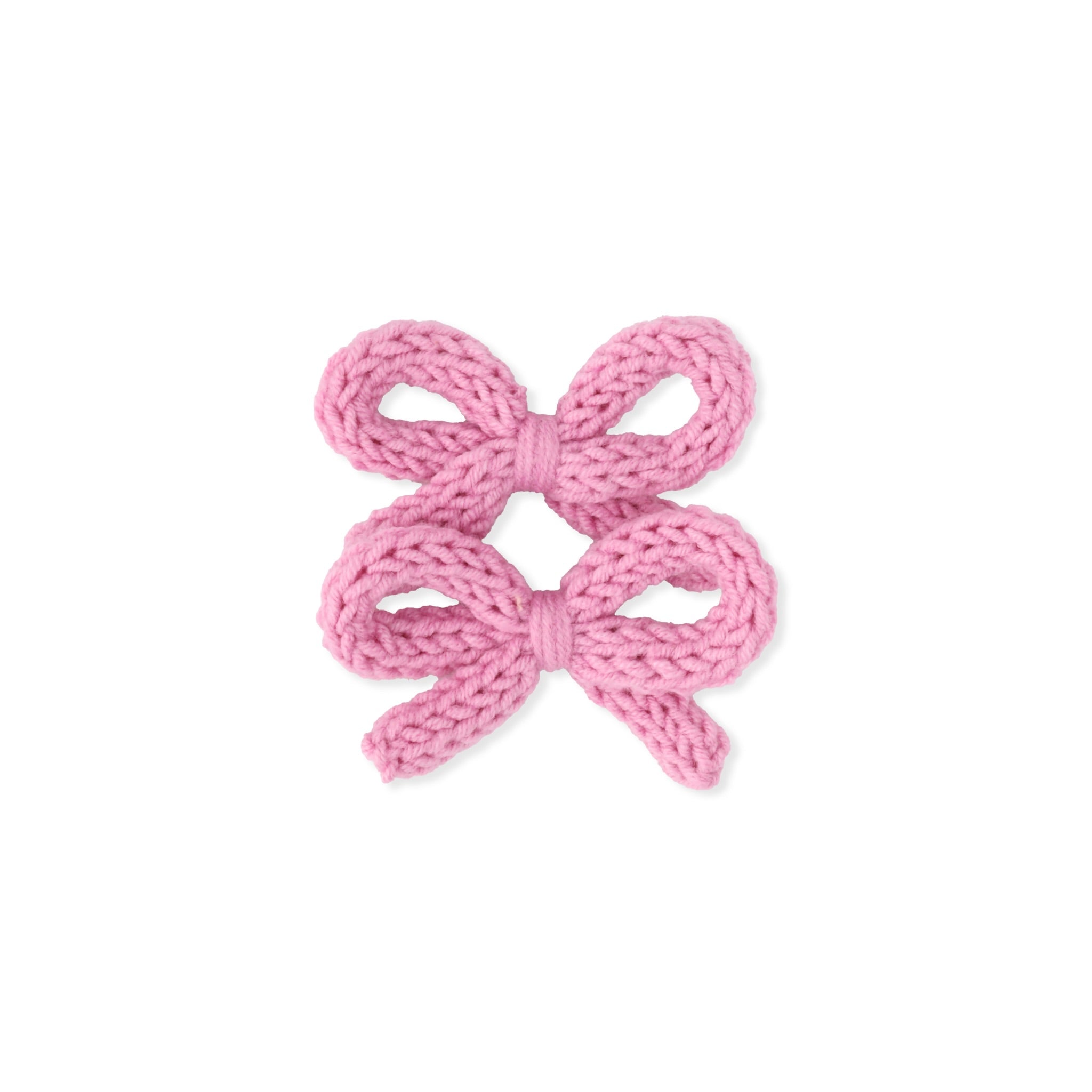 Crochet Ribbon Pigtail Set // Cherry Pink