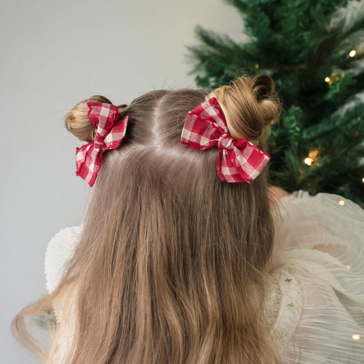 Pixie Pigtail Set | Noel Gingham