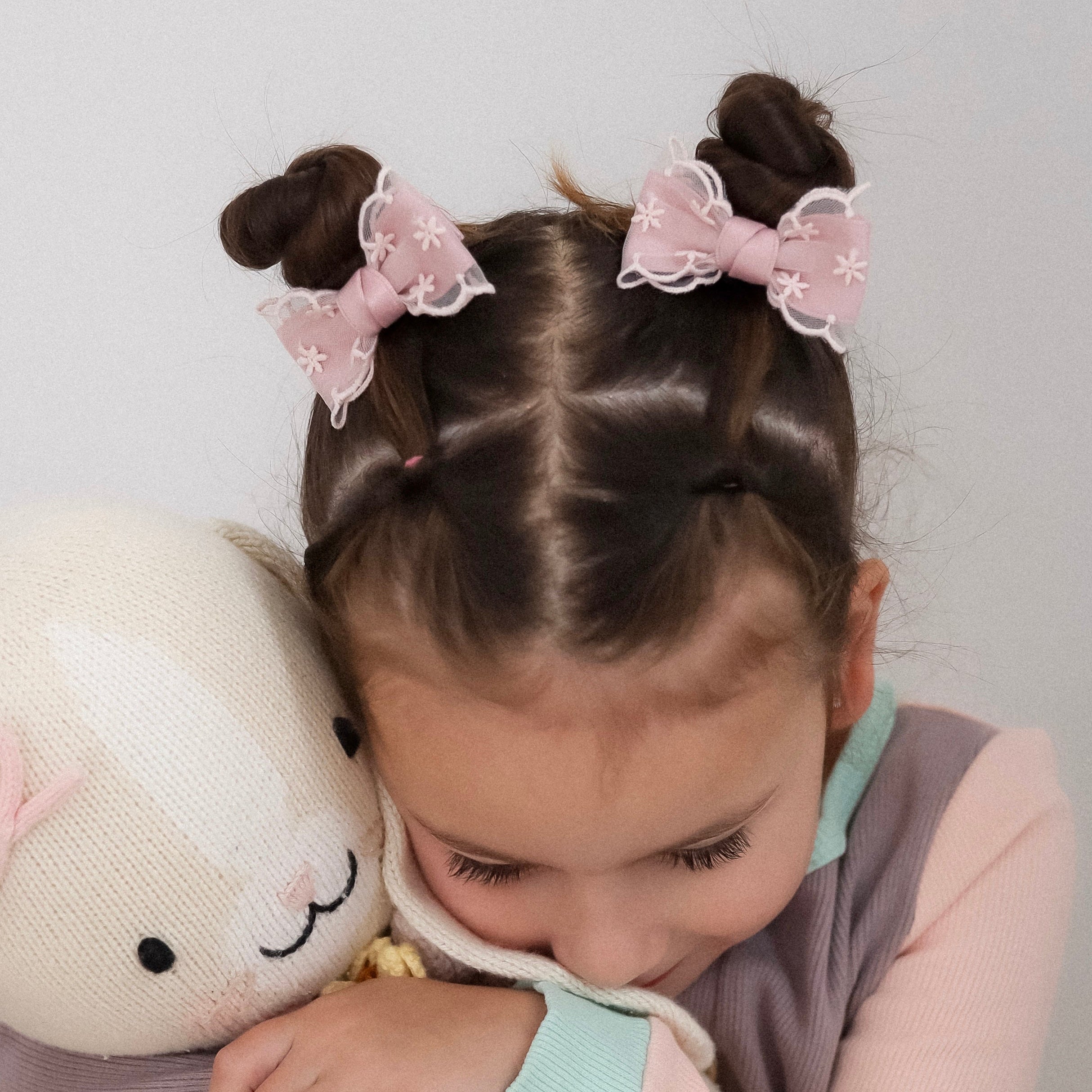 Petal Pigtail Set | Rosy Blossom
