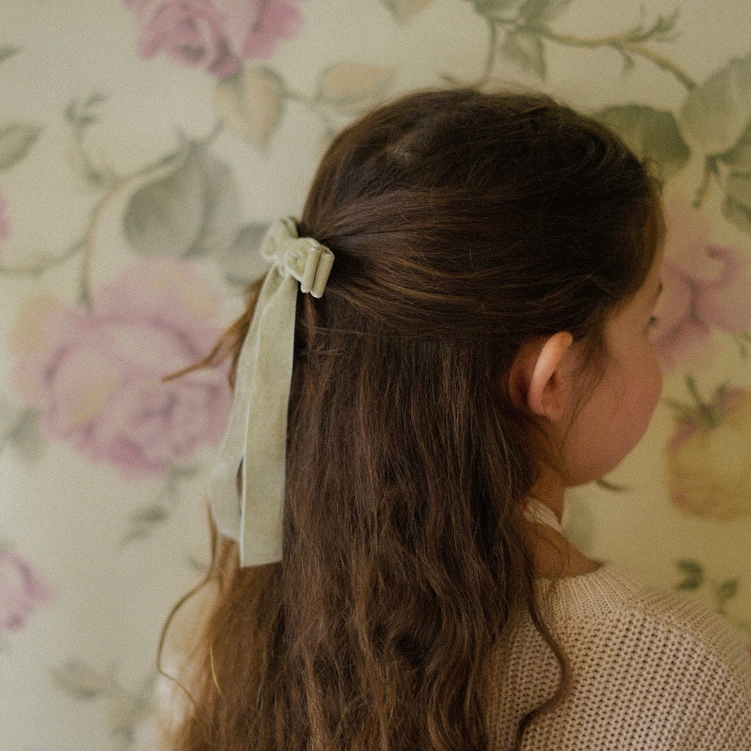 Longtail Bow | Sage Velvet