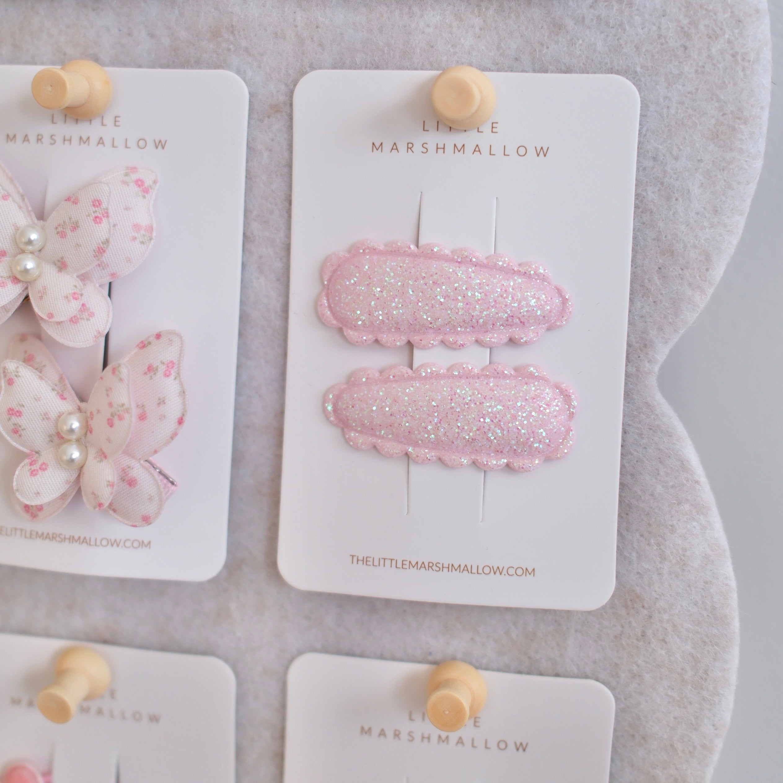 Dainty Snap Clips | Pink Sparkle