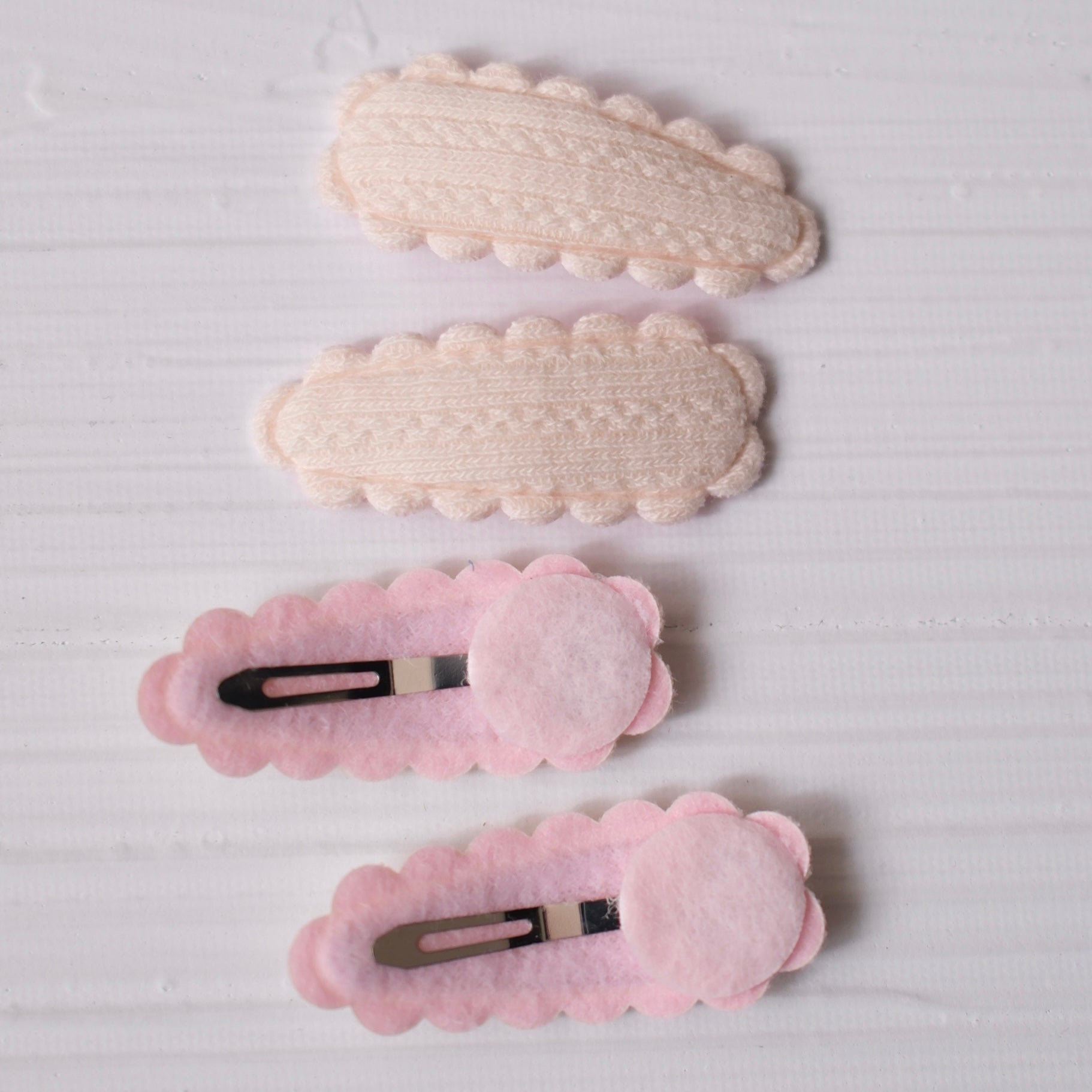 Dainty Snap Clips | Cream Knit