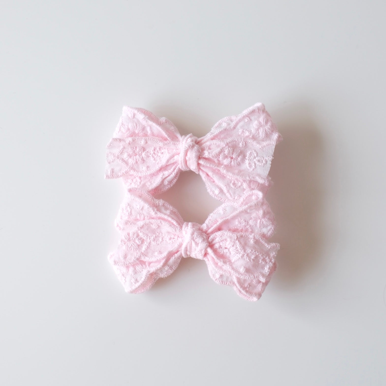 Mini Fairy Pigtail Set | Pink Lace