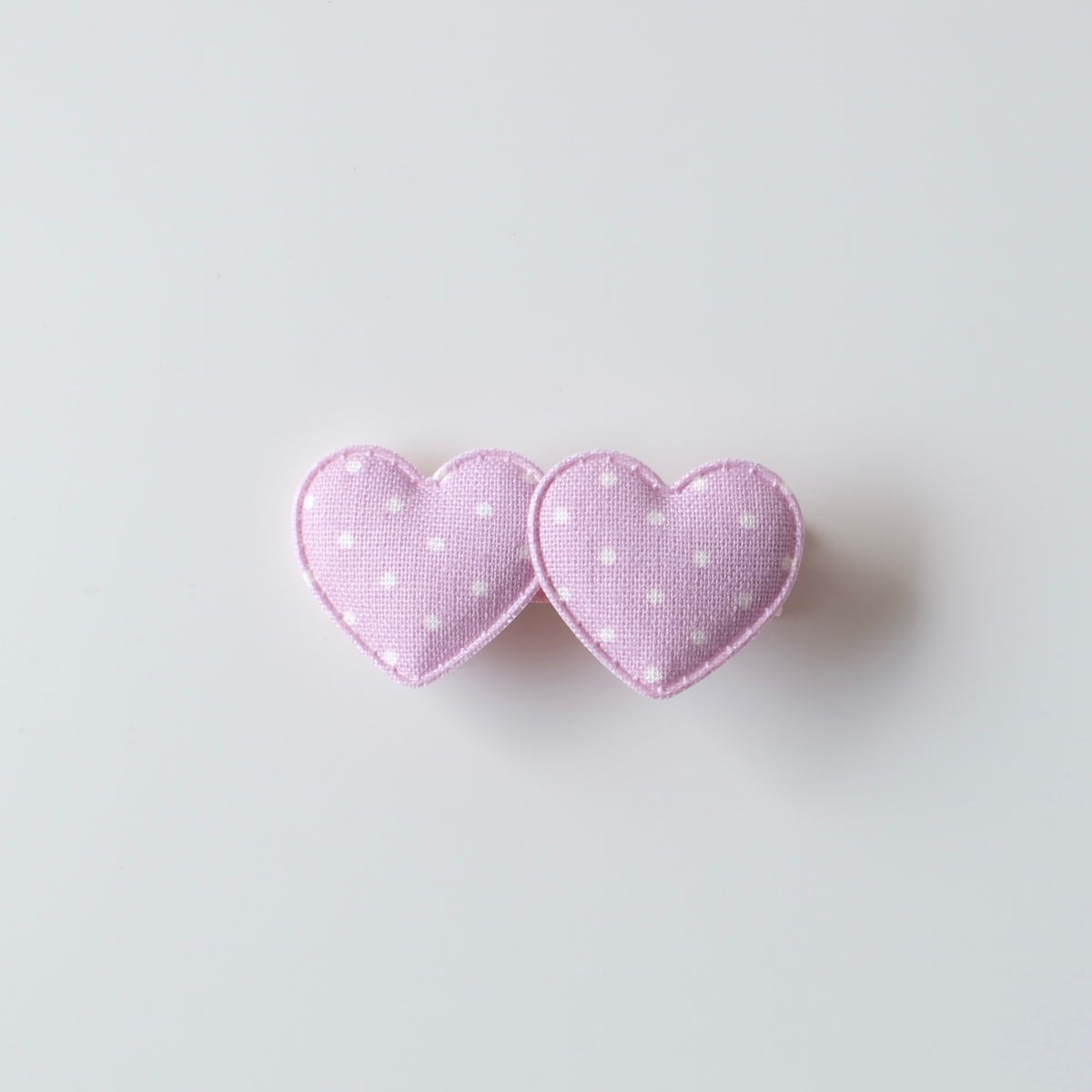 Heart Clip | Dusty Purple Dots