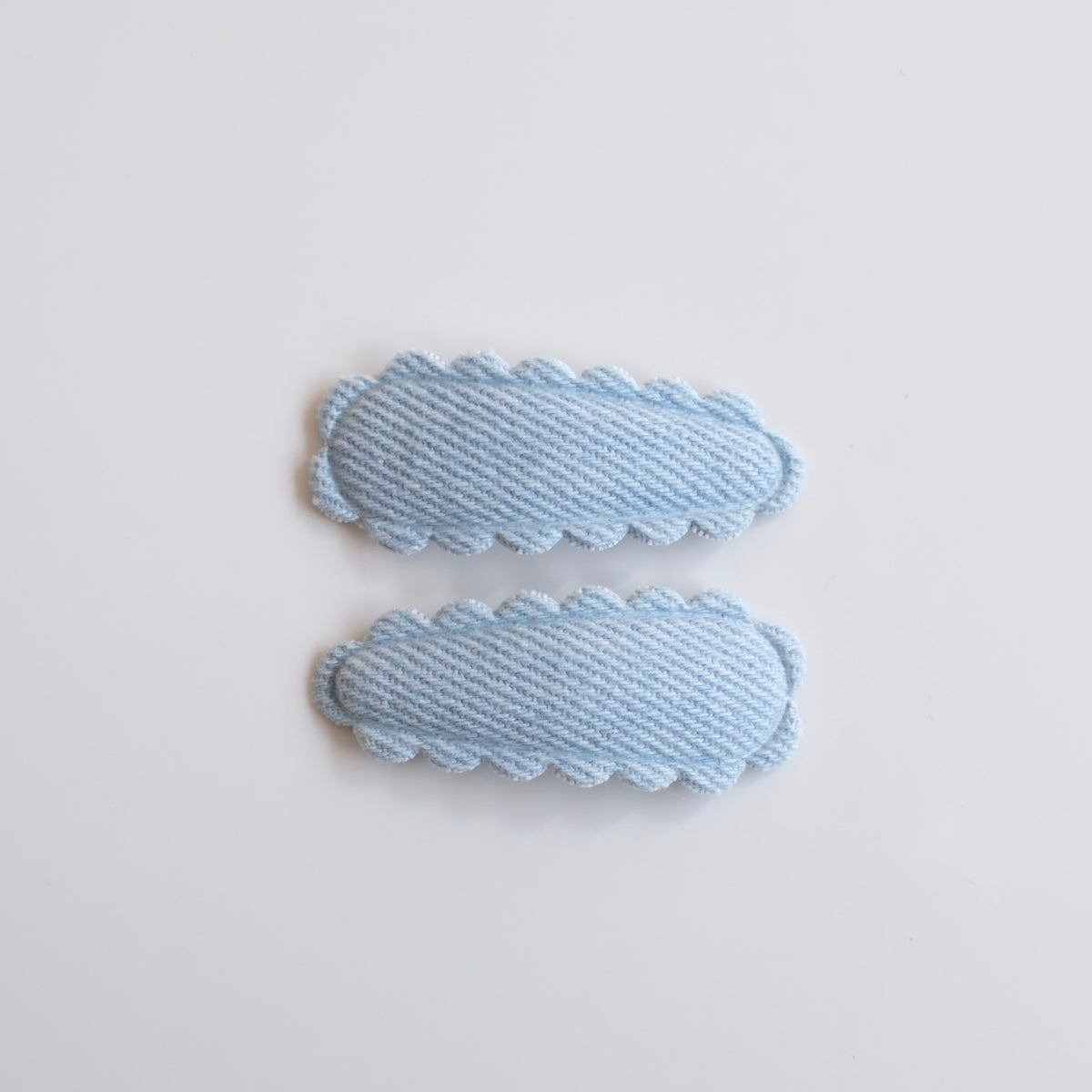 Dainty Snap Clips | Light Denim
