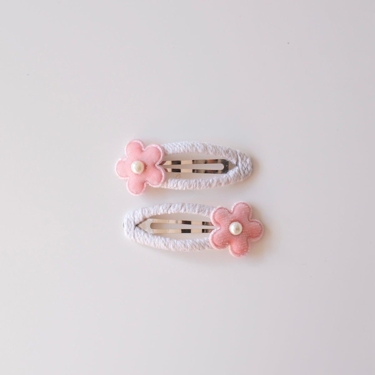 Flower Snap Clip Set | Pink Velvet