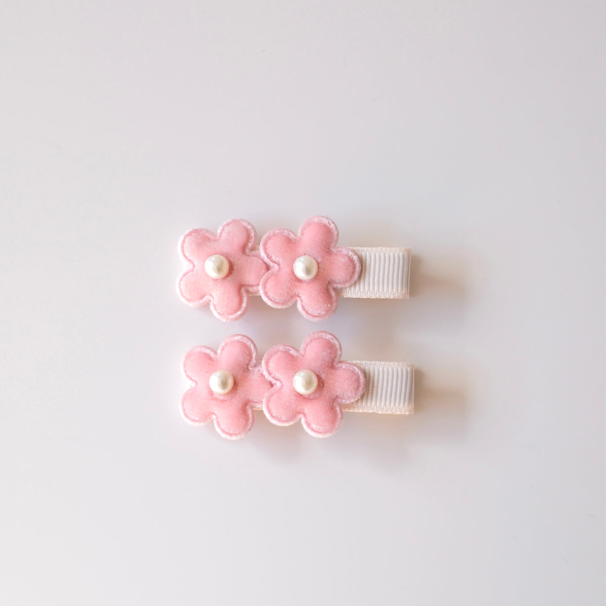 Clip | Rosette - Pink Velvet
