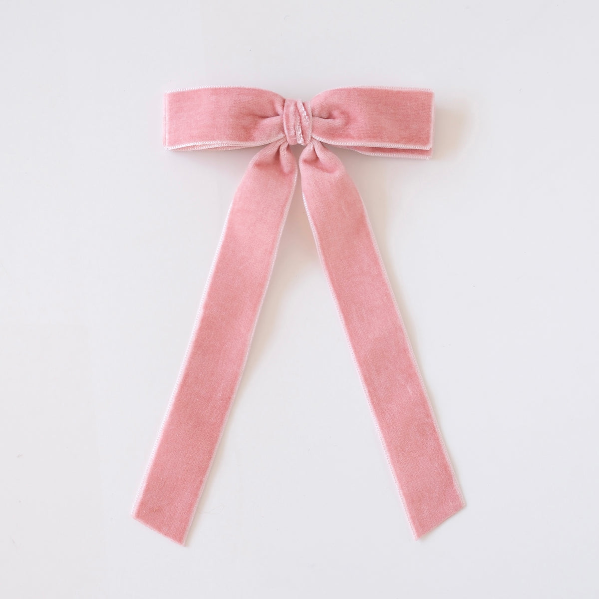 Longtail Bow | Muted Rose Velvet