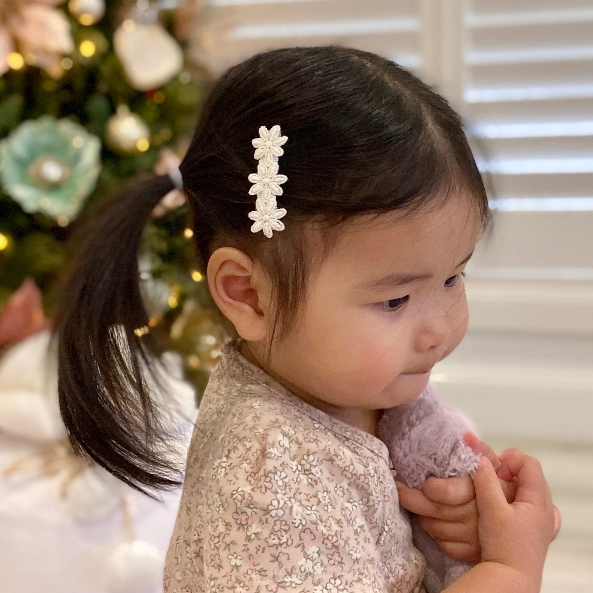 Flower Clip | Cream Lace