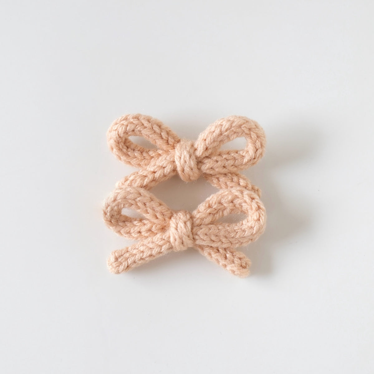 Crochet Ribbon Pigtail Set | Fawn