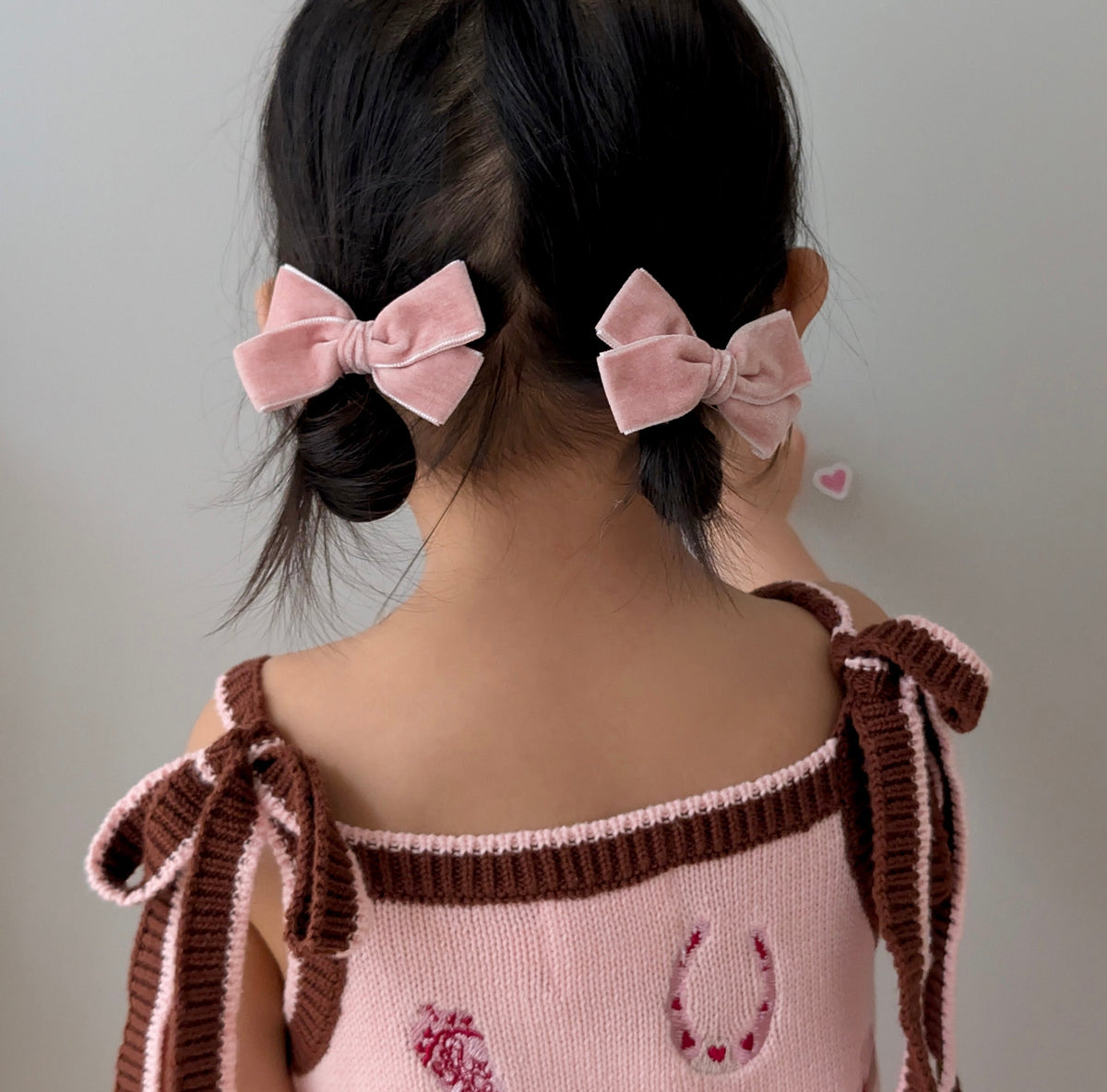 Pixie Pigtail Set | Muted Rose Velvet