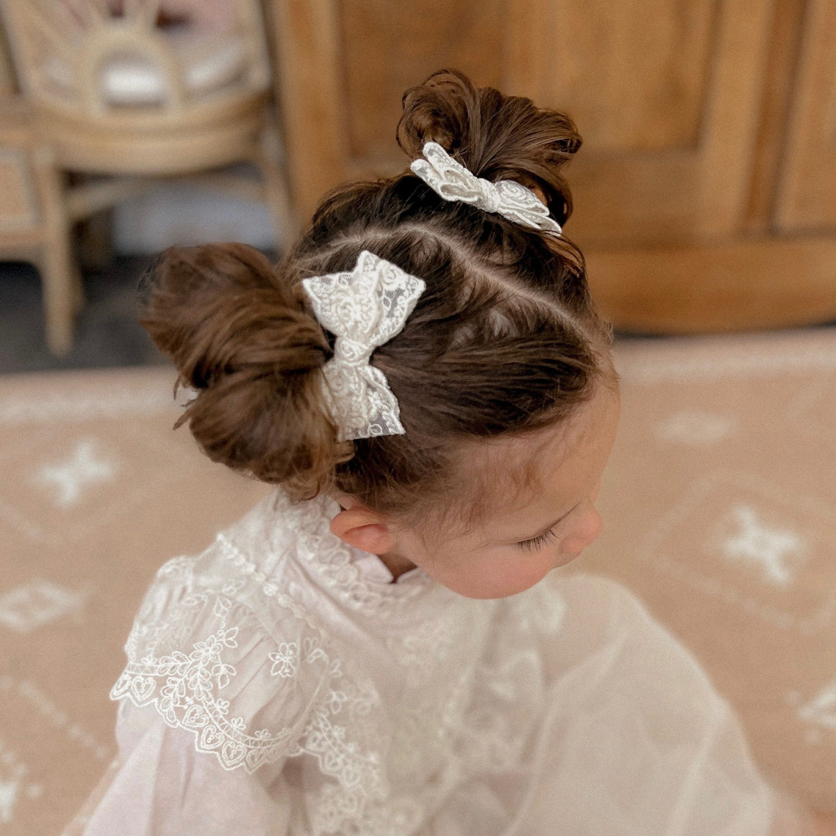 Lace Pigtail Set | Primrose