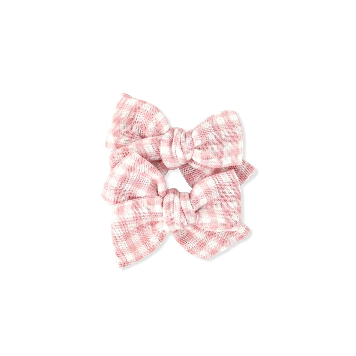 Pinwheel Pigtail Set | Pink Cloud Gingham