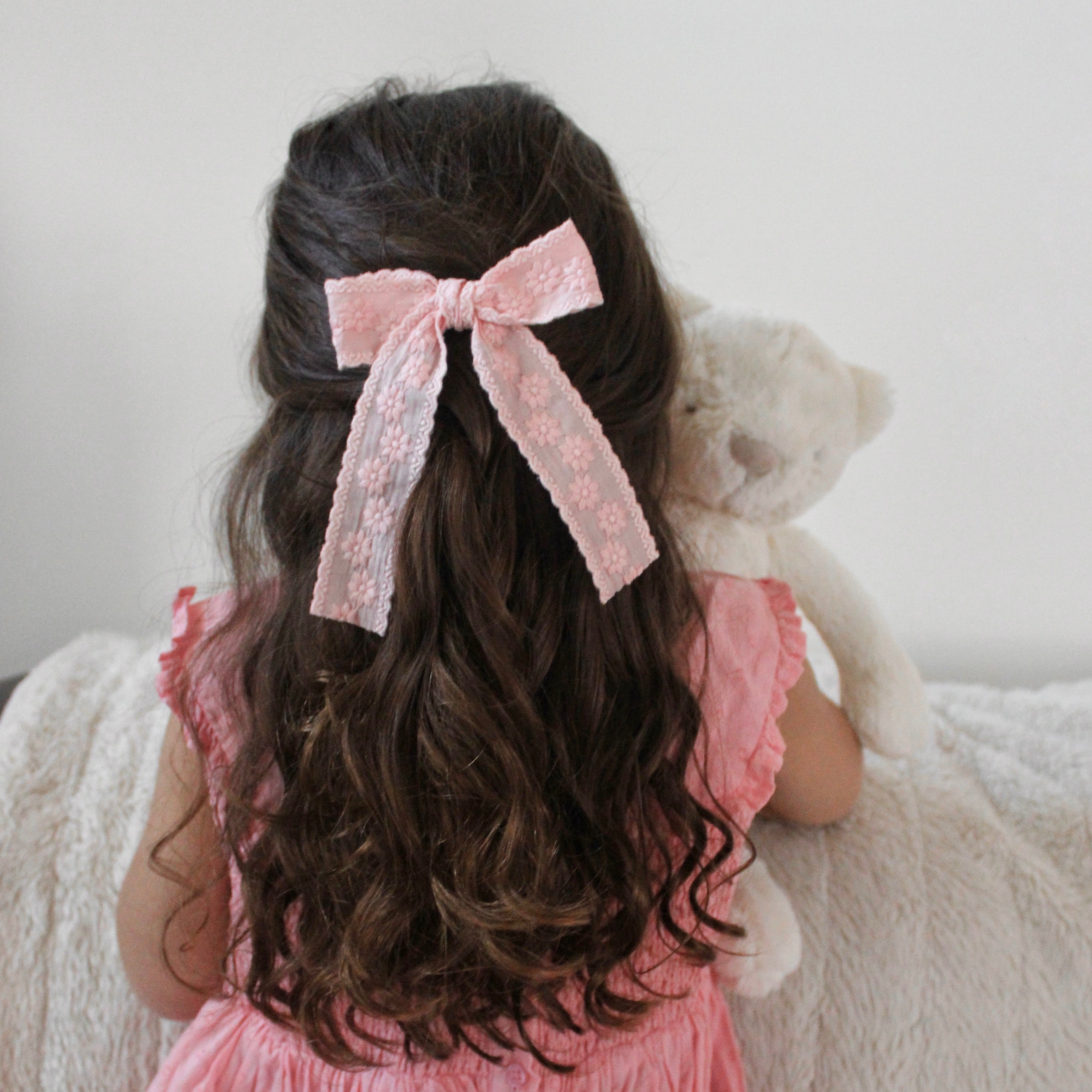 Longtail Bow | Dusty Rose Lace