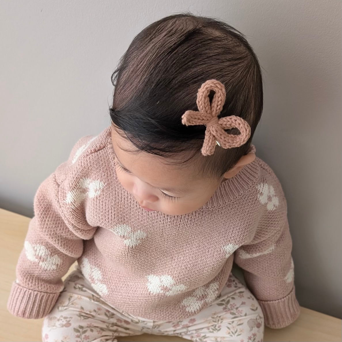 Crochet Ribbon Bow // Walnut