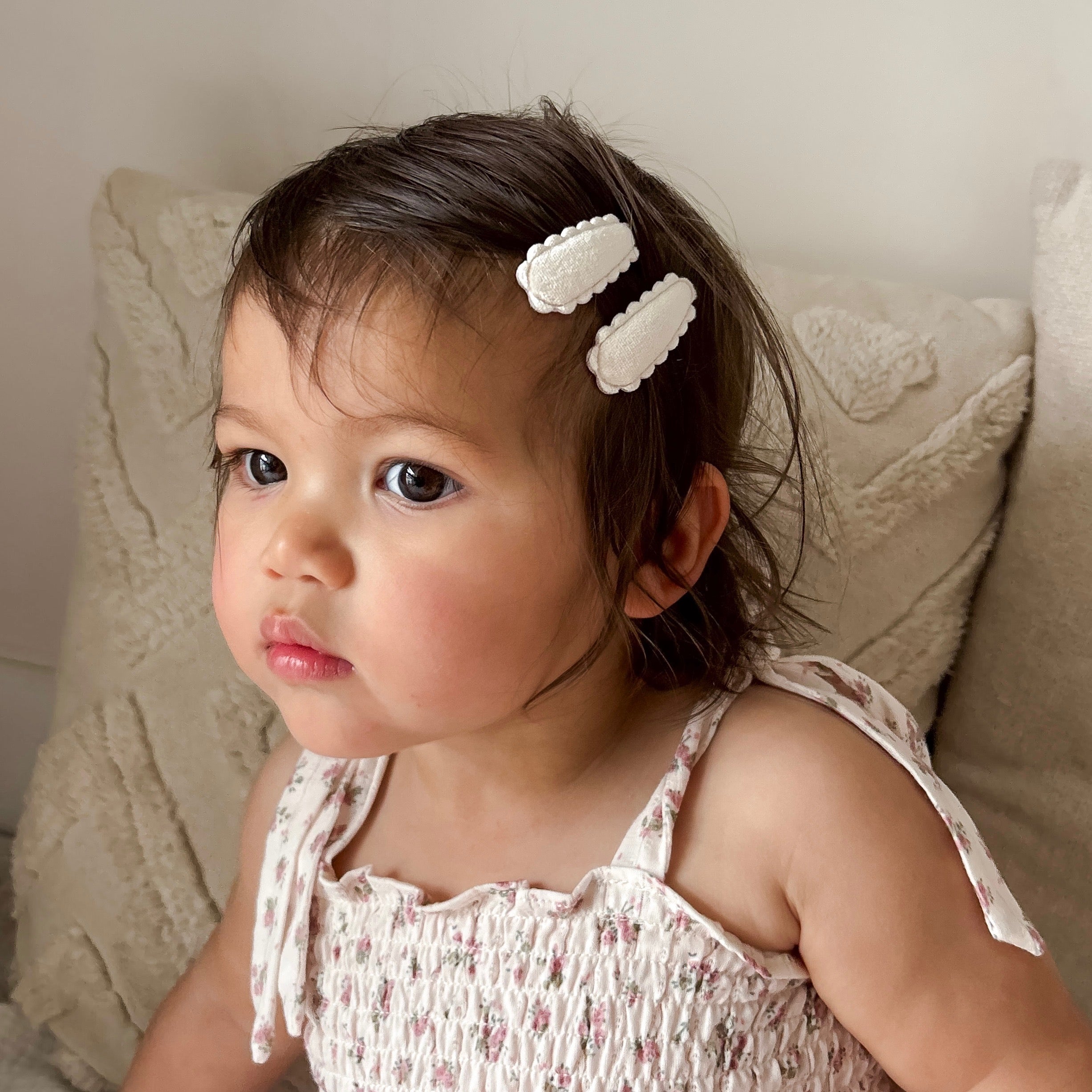 Dainty Snap Clips | Vanilla Cream