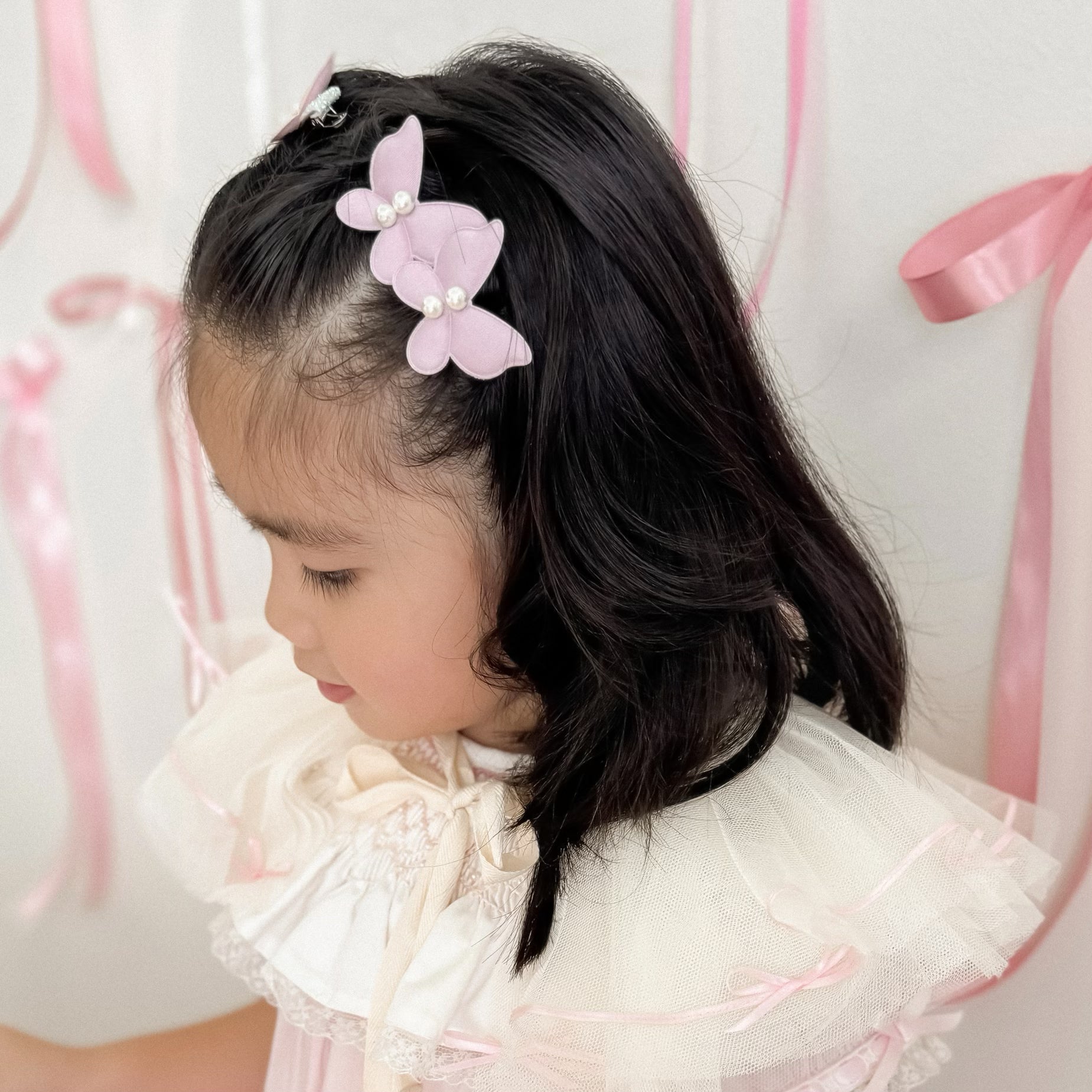 Double Butterfly Clip | Soft Orchid