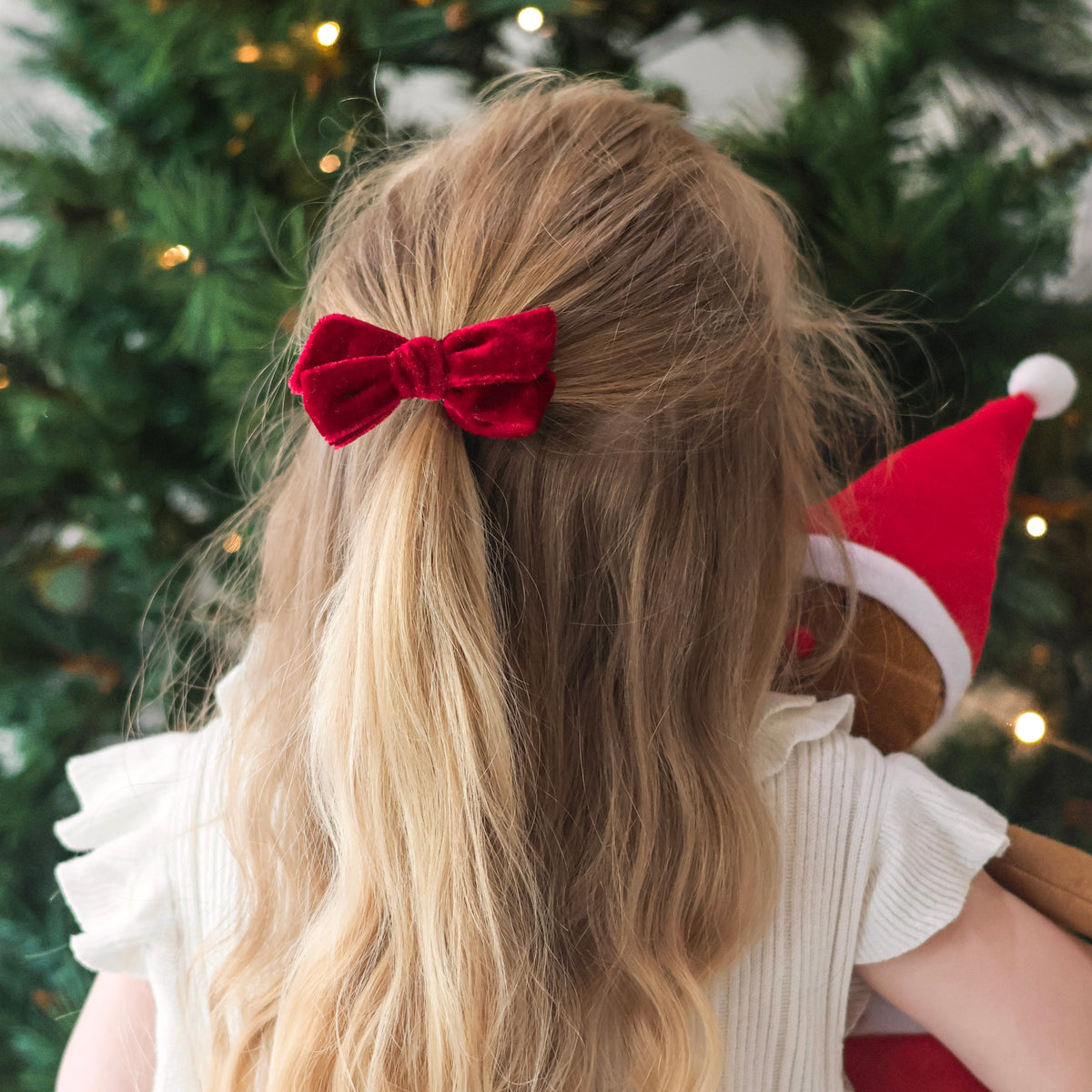 Velvet Bow | Santa Red