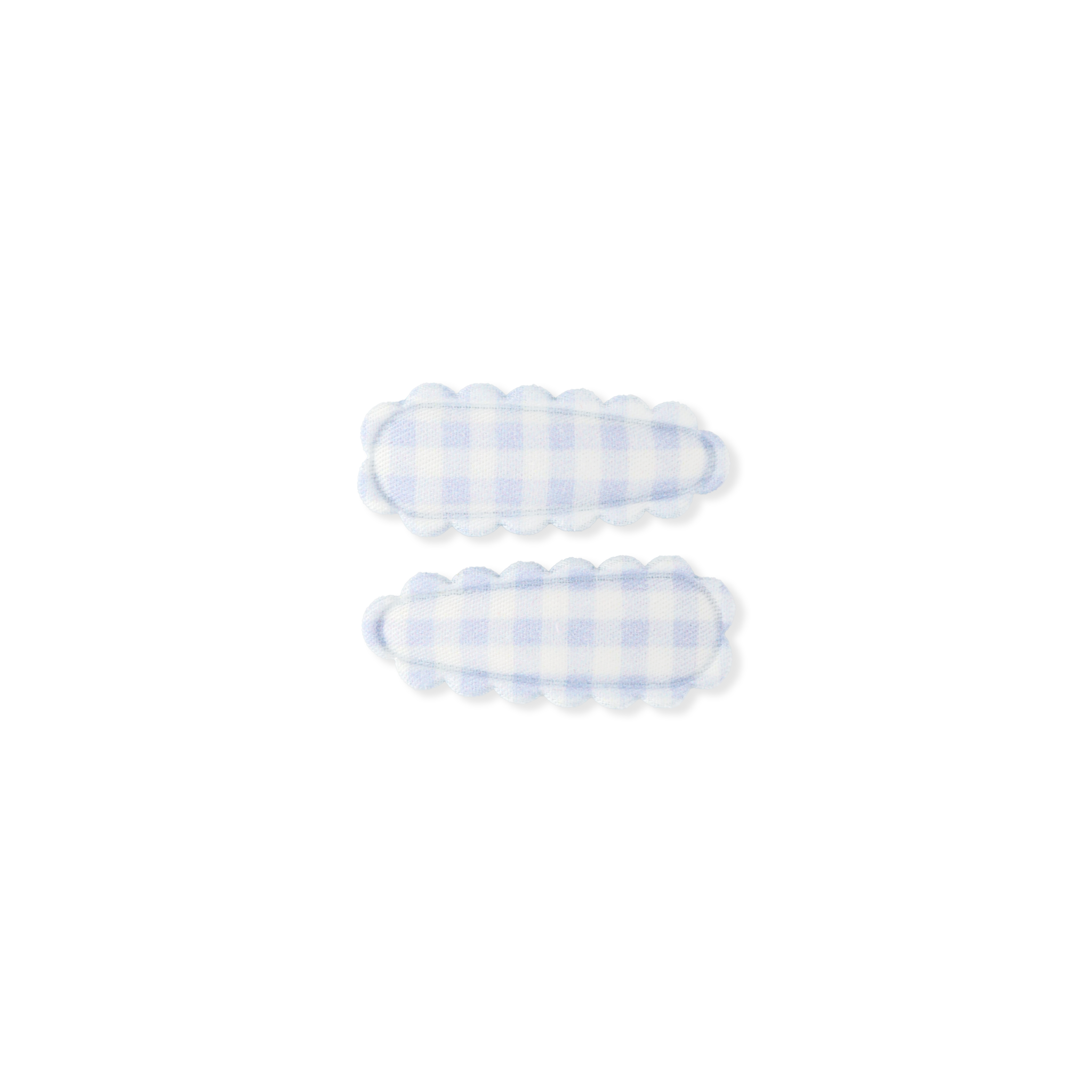 Dainty Snap Clips | Misty Blue Gingham