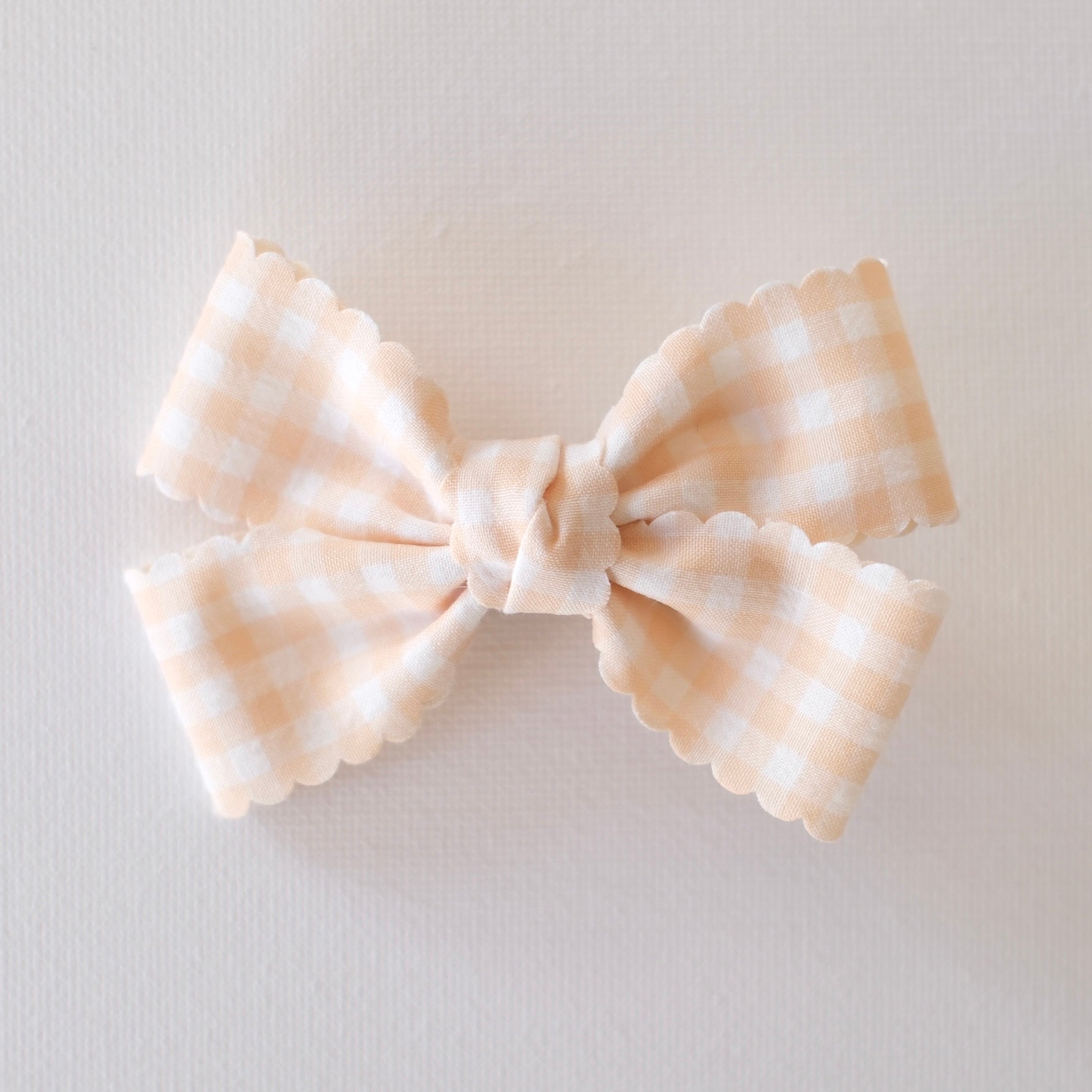 Pixie Bow | Peach Dust Gingham