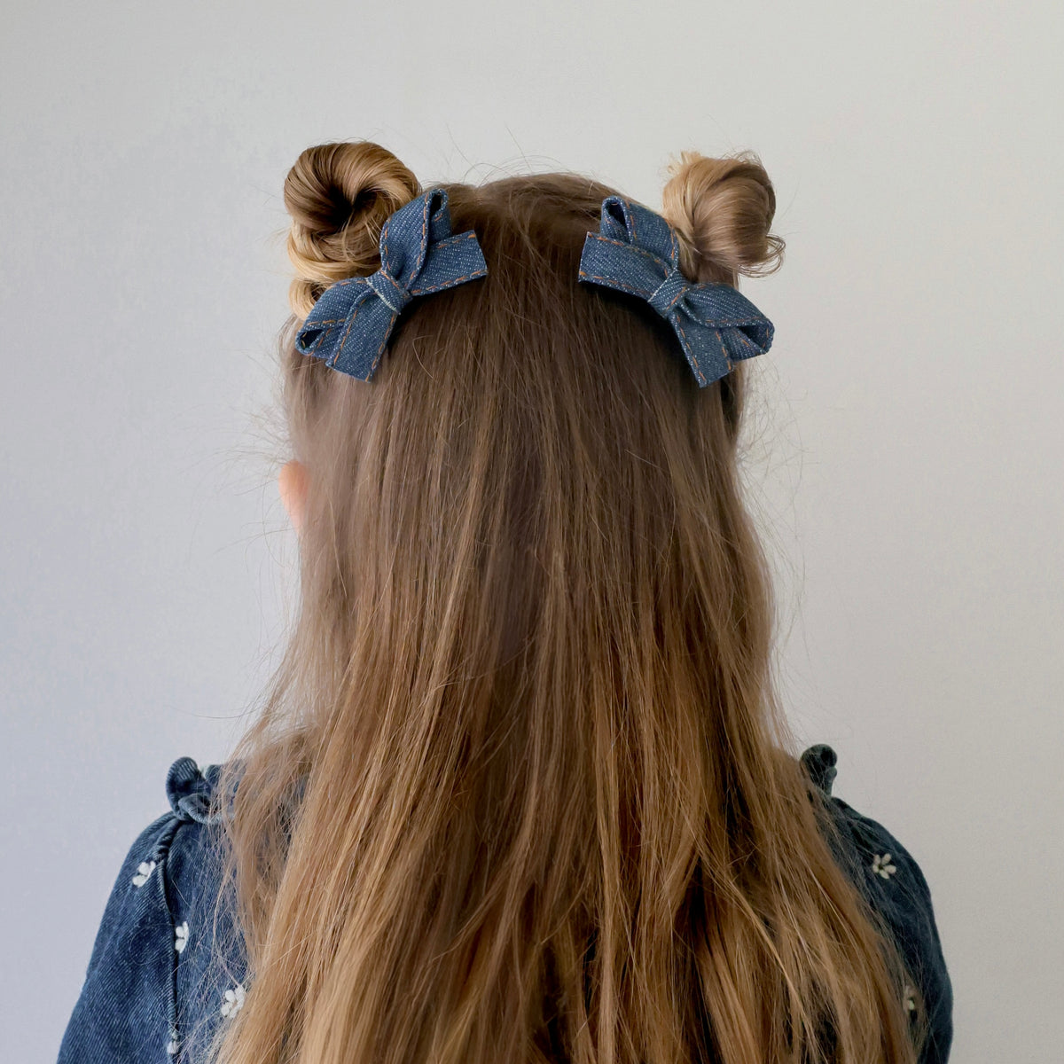 Ribbonette Pigtail Set | Vintage Denim