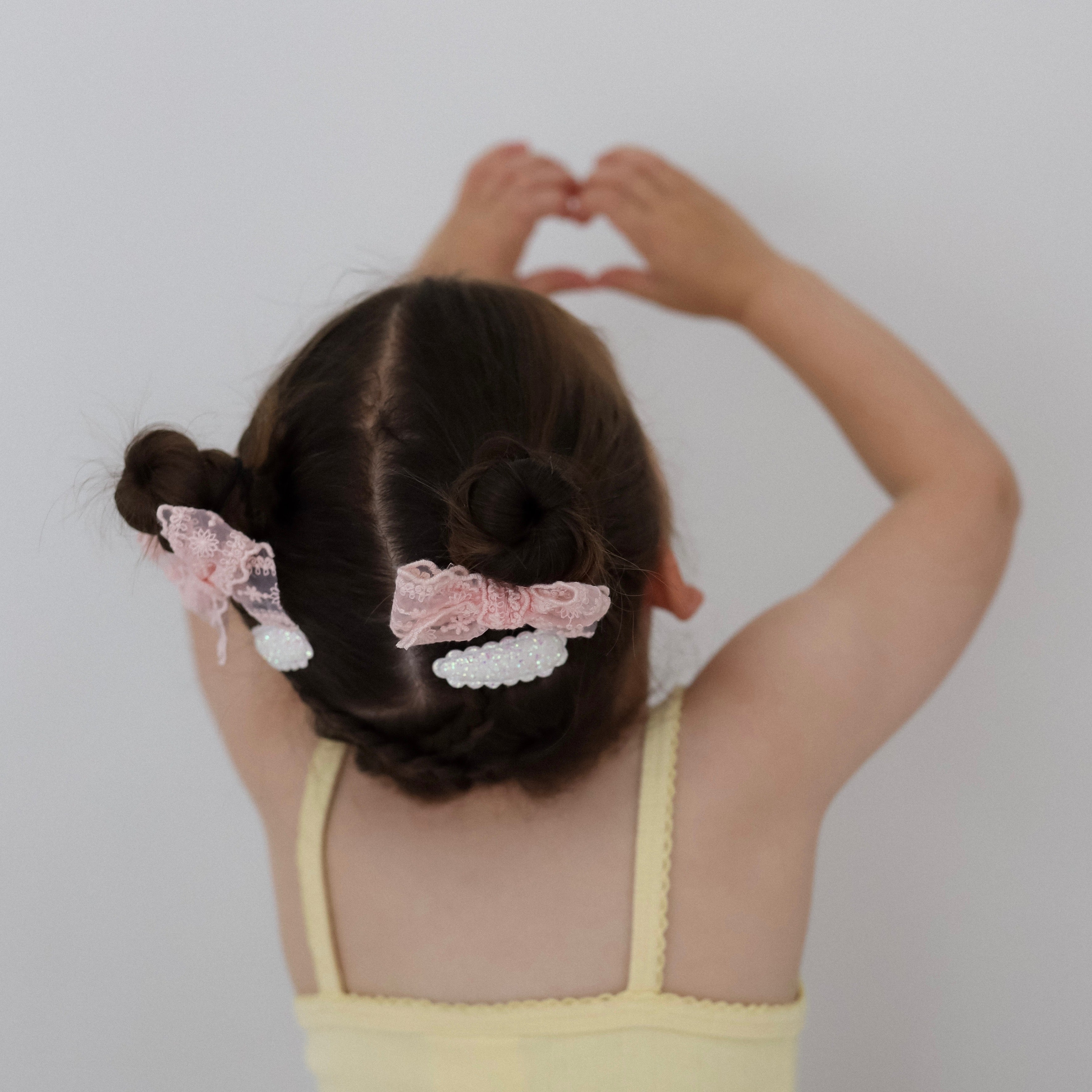 Lace Pigtail Set | Paisley - Pink