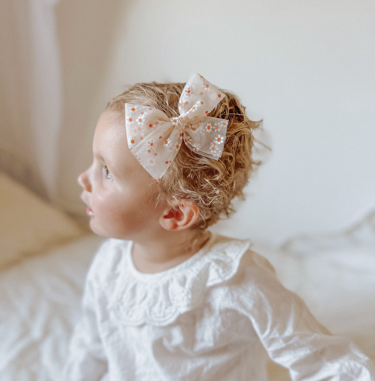 Classic Tulle Bow // Citrus Daisies