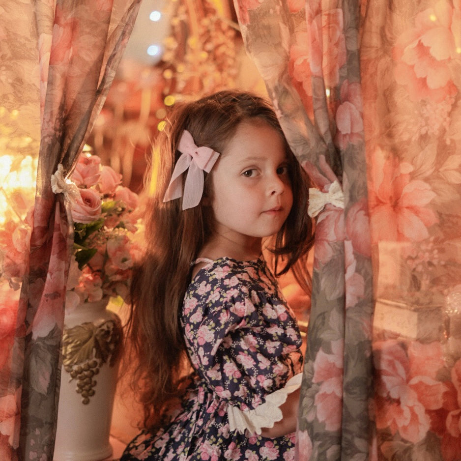 Midi Lace Bow | Powder Rose