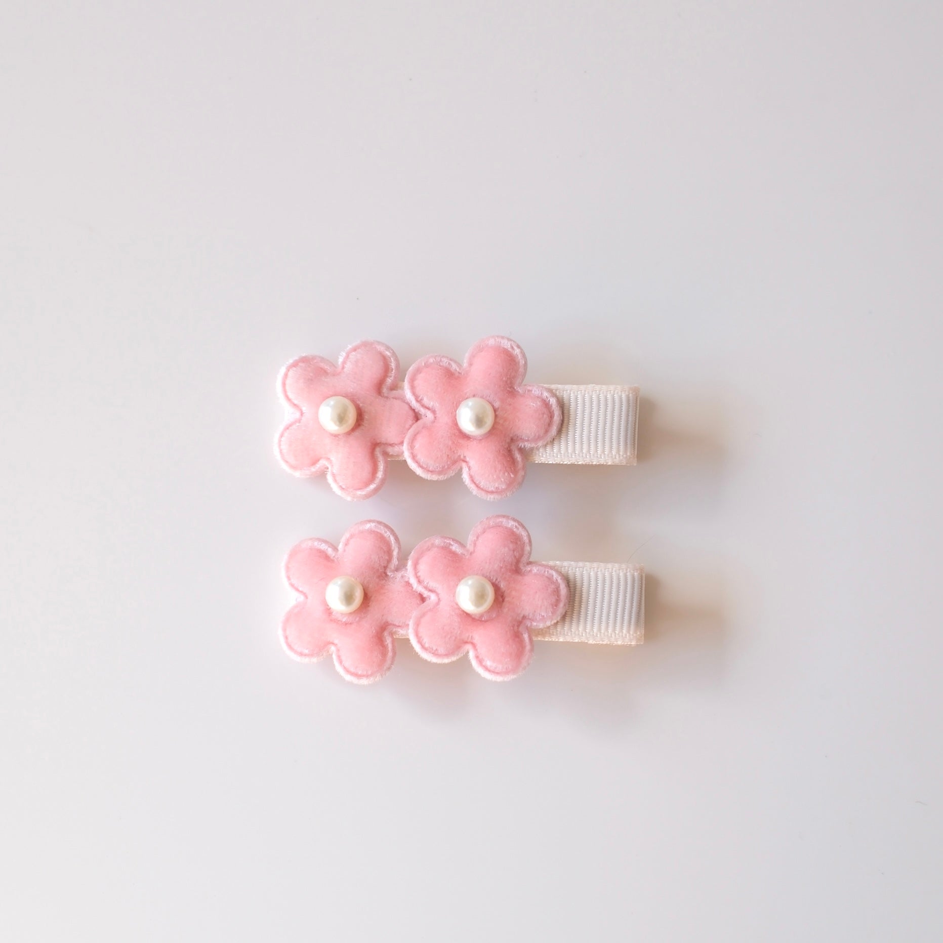 Clip | Rosette - Pink Velvet