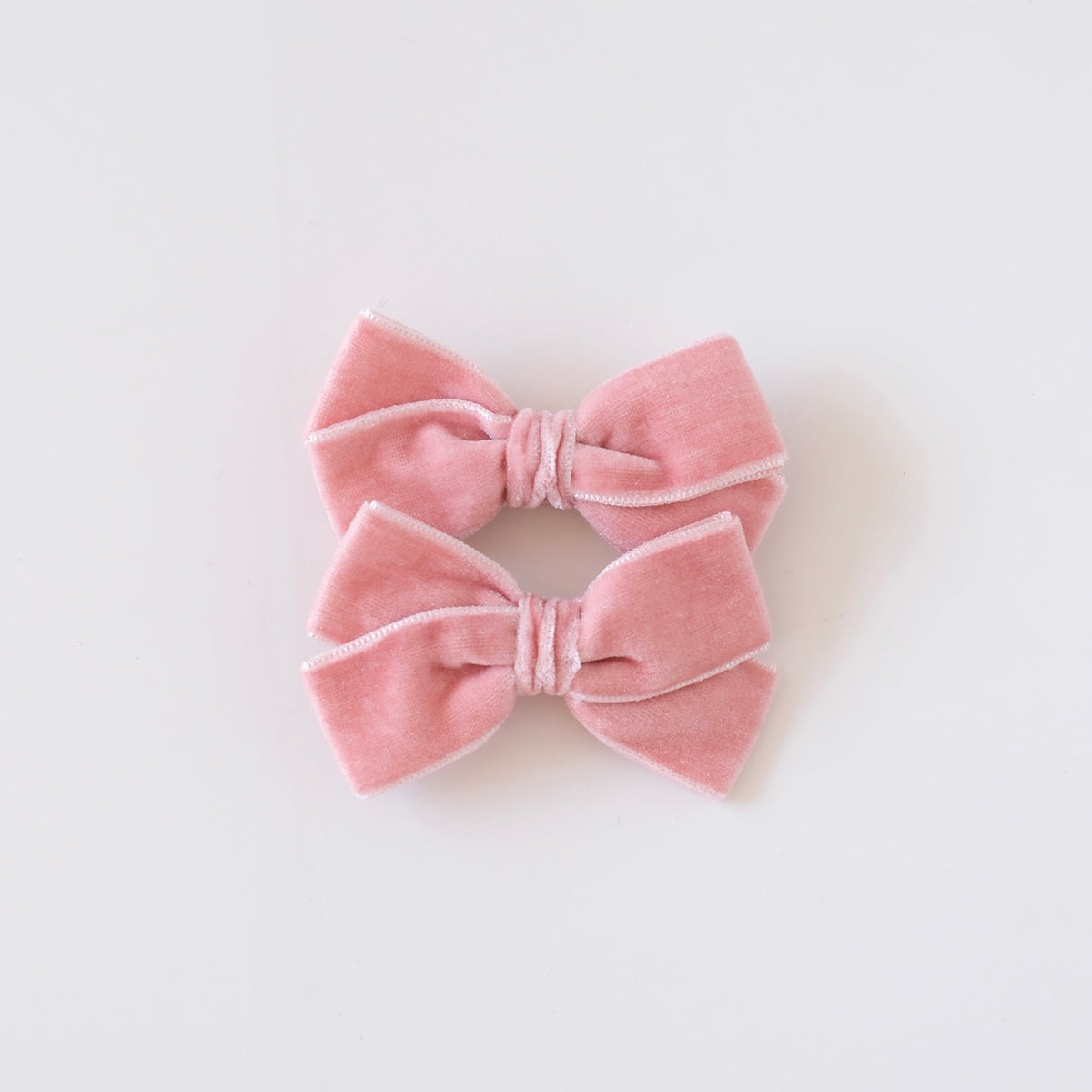 Pixie Pigtail Set | Muted Rose Velvet