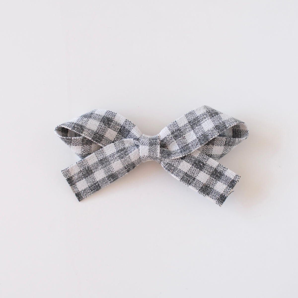 Ribbonette Bow | Misty Ash Gingham
