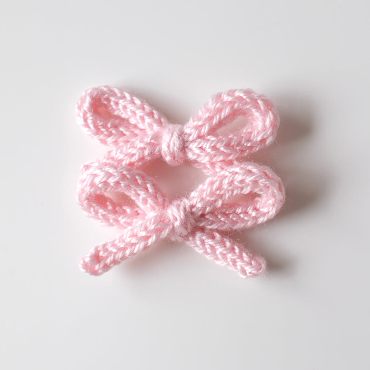 Crochet Ribbon Pigtail Set | Merry Pink