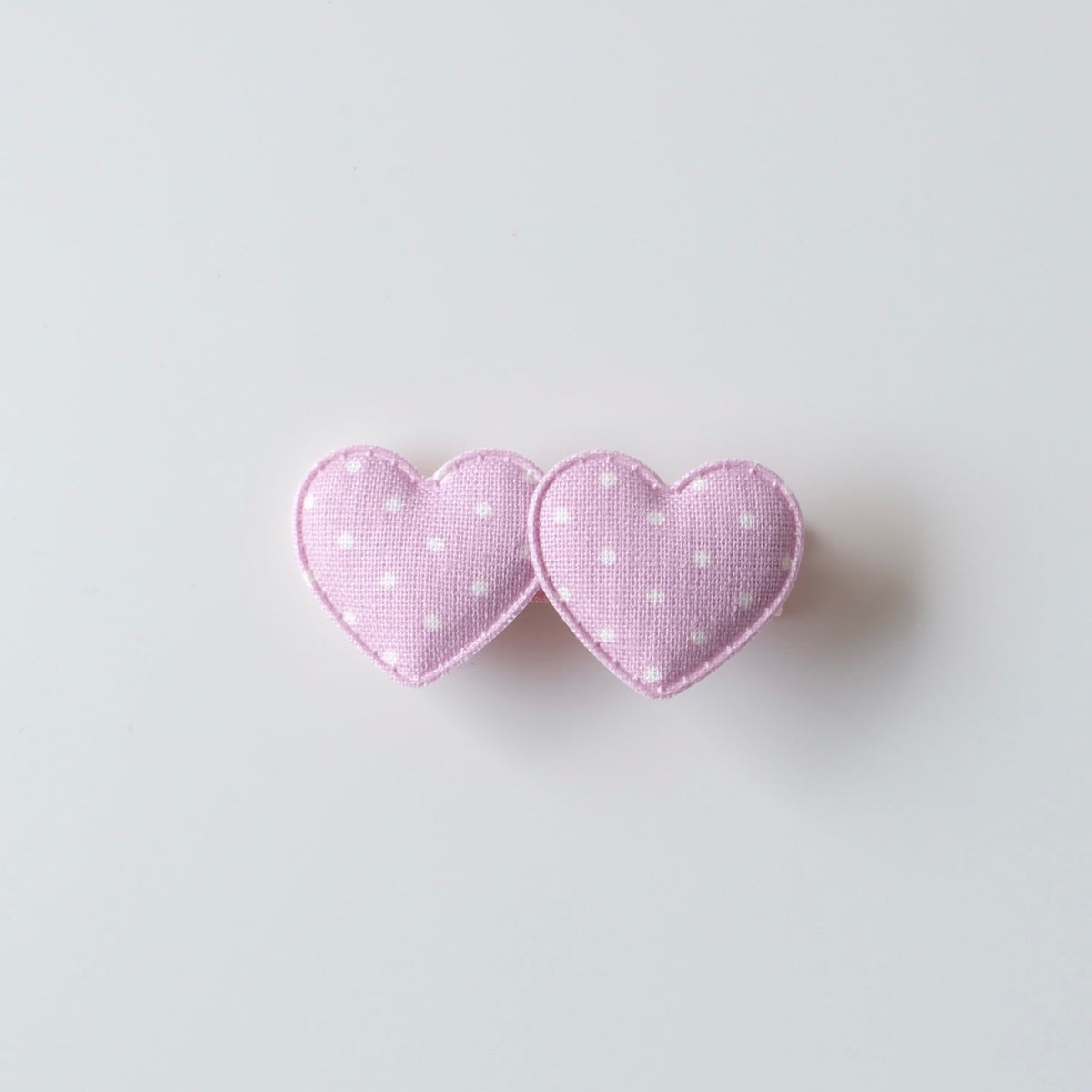 Heart Clip | Dusty Purple Dots