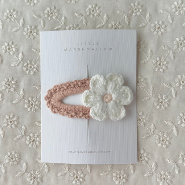 Flower Crochet Clip // Antique Rose