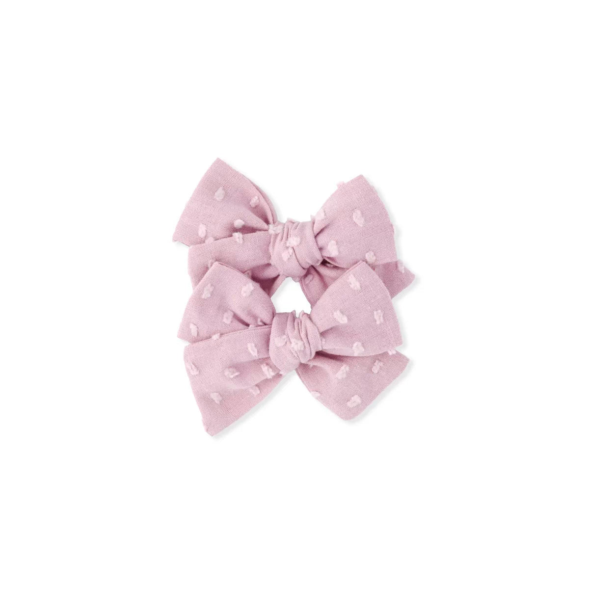 Pinwheel Pigtail Set // Berry Dots