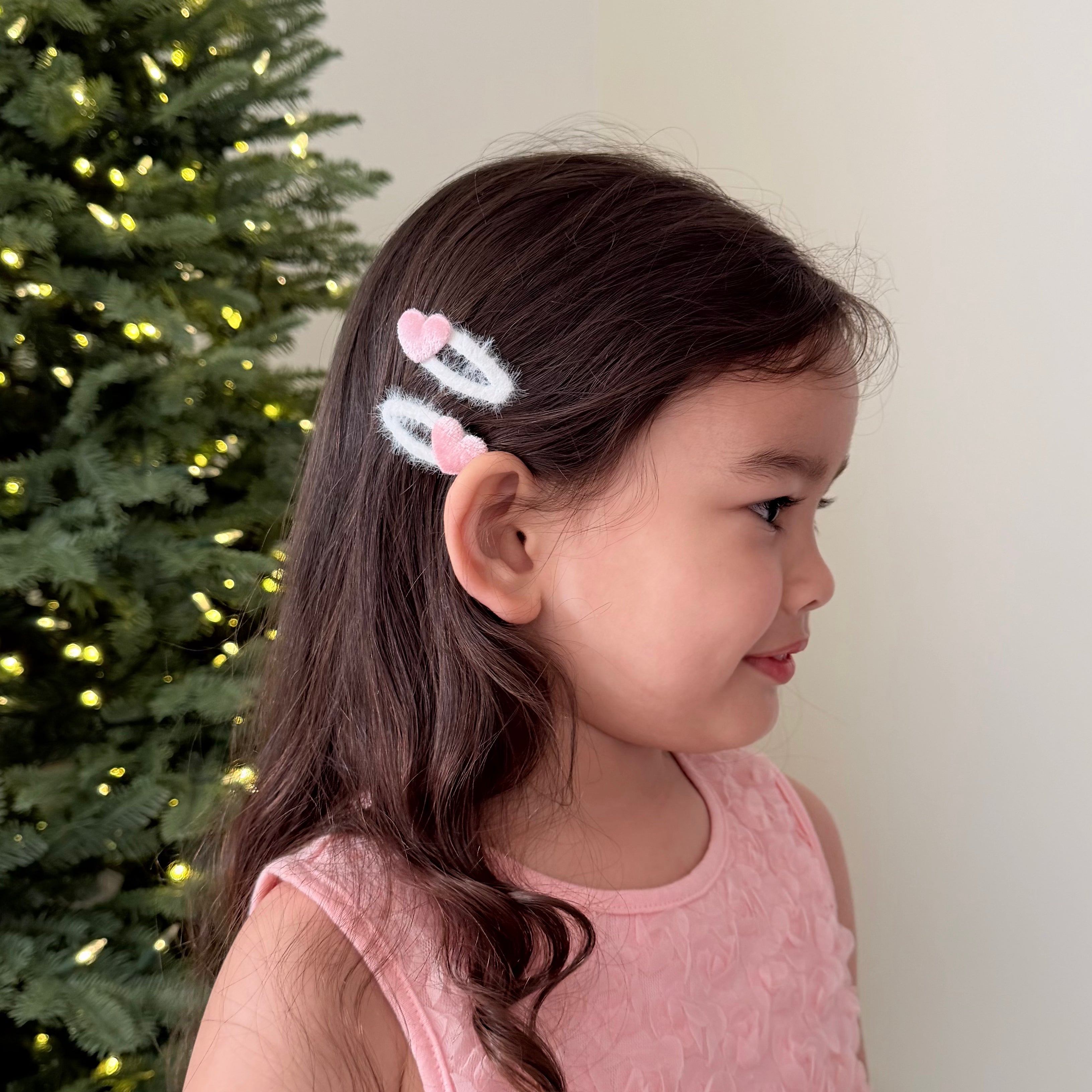 Heart Snap Clips | Winter Blush
