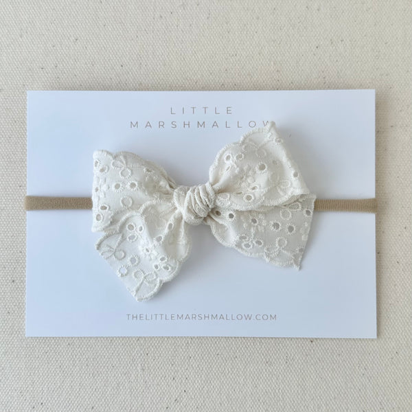 Lace Bow // Lily Eyelet [Headband]