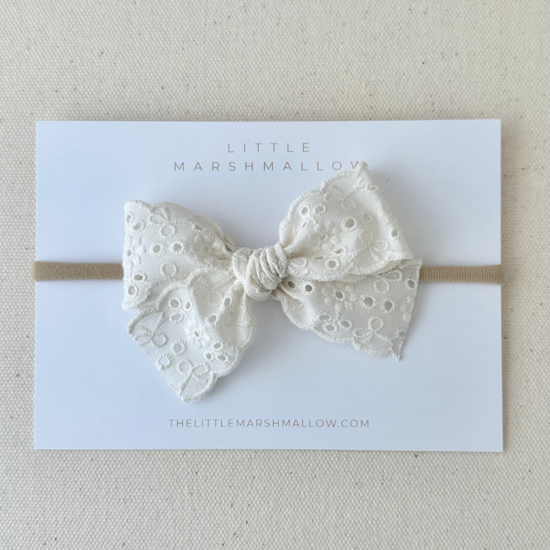 Lace Bow // Lily Eyelet [Headband]