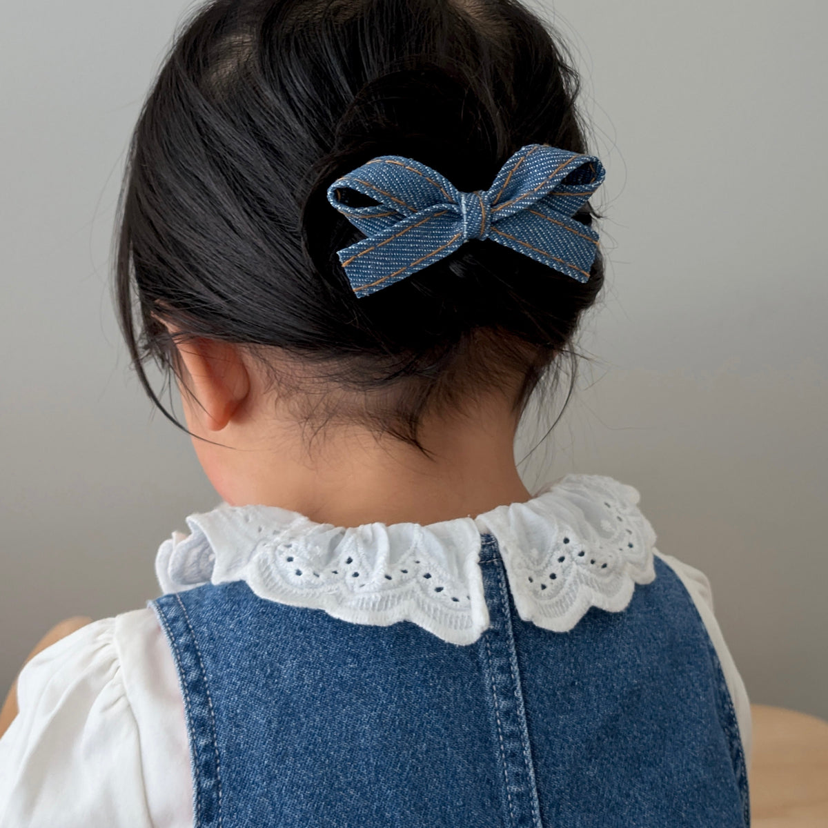 Ribbonette Bow | Vintage Denim