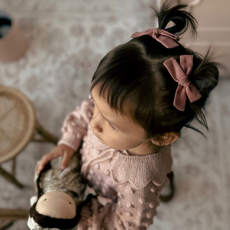 Classic Pigtail Set // Vintage Rose