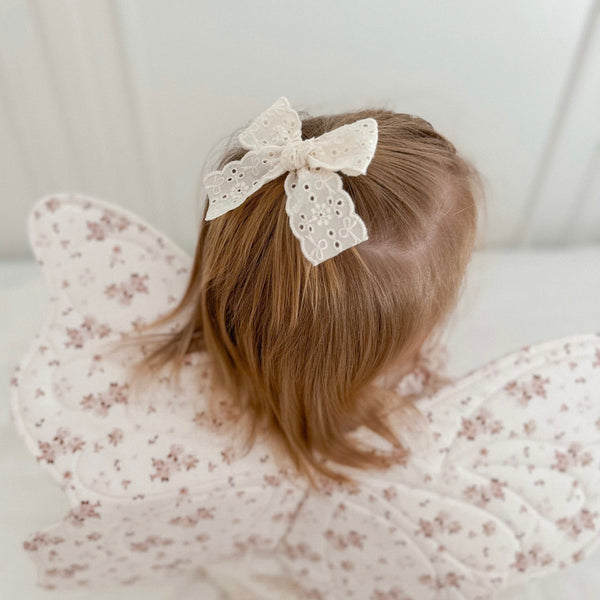 Midi Lace Bow // Lily Eyelet
