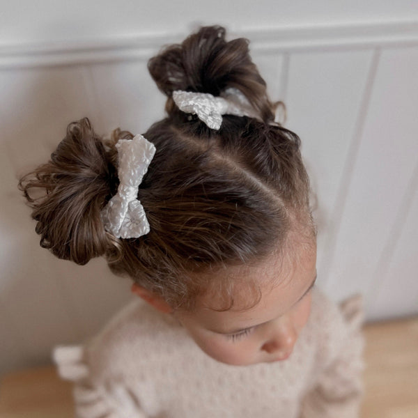 Harper Pigtail Set // Snowy Floral