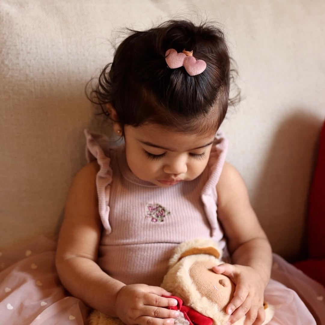 Heart Clip | Teddy Pink