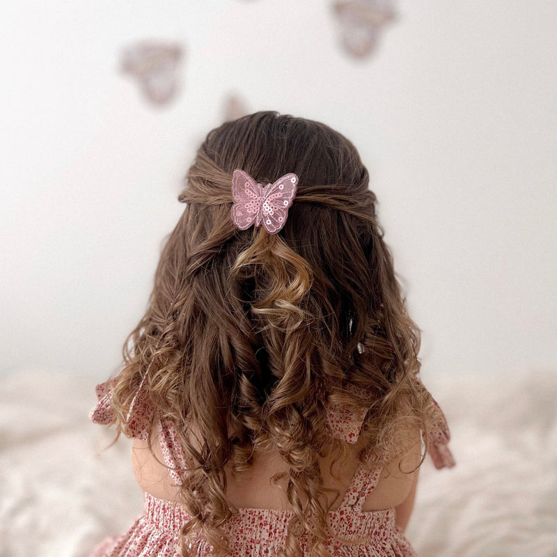 Clip // Sequin Butterfly - Mauve