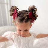 Tulle Pigtail Set // Christmas Glitter - Red