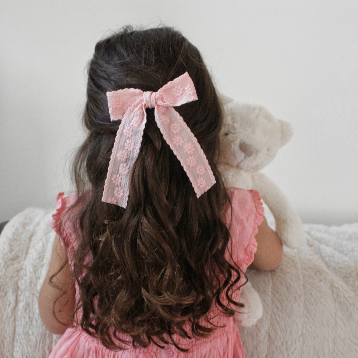 Longtail Bow | Dusty Rose Lace