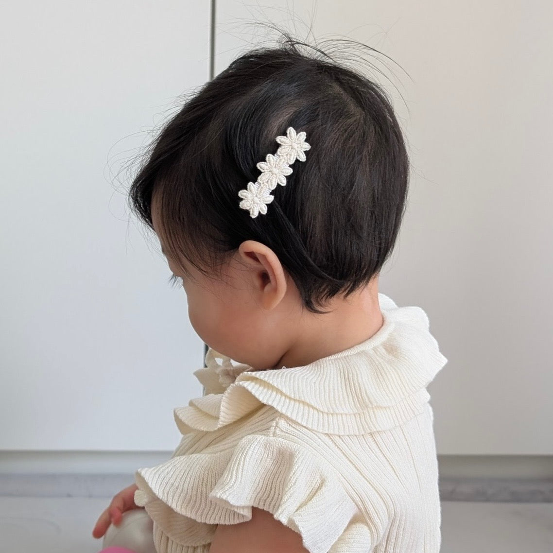 Flower Clip | Cream Lace
